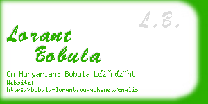 lorant bobula business card